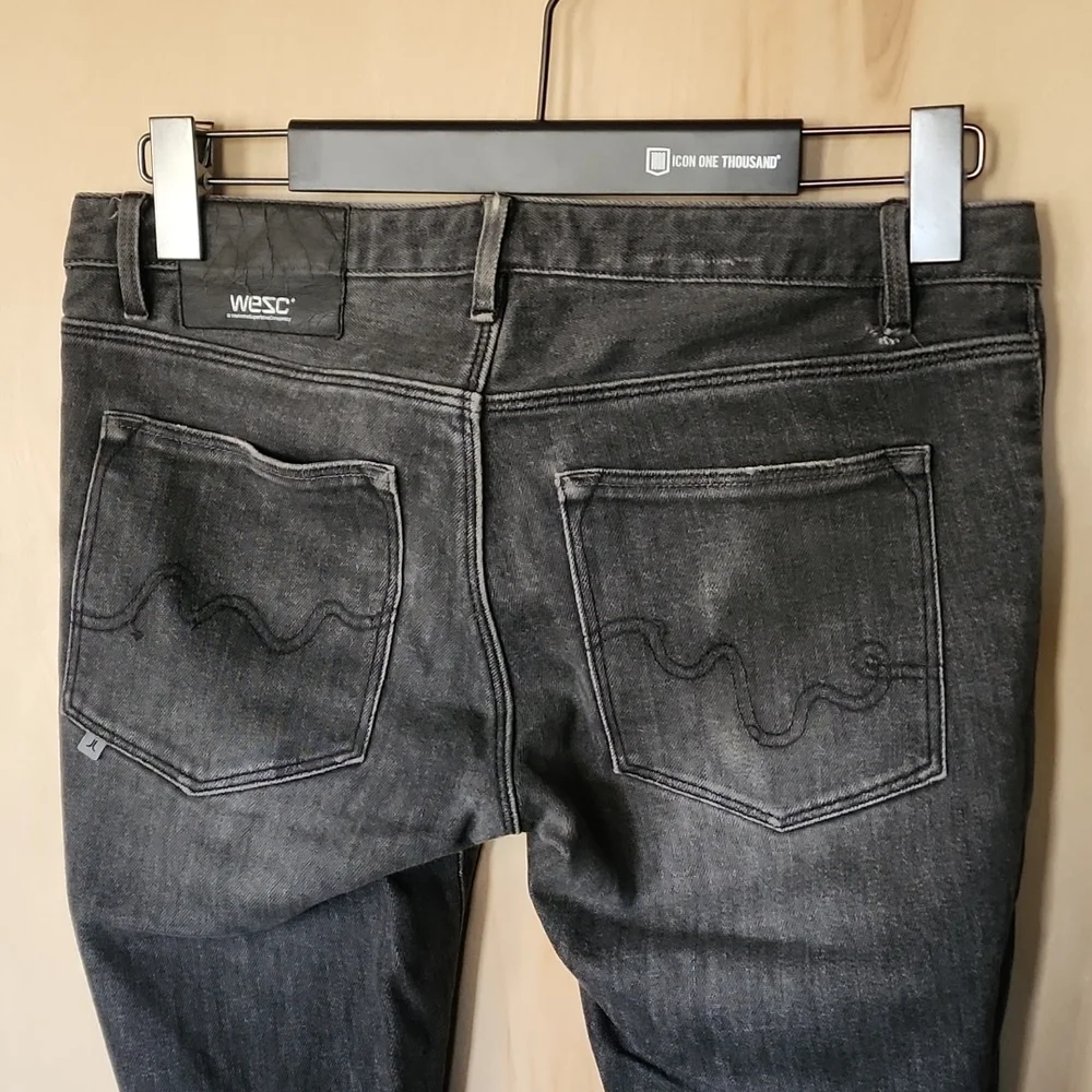 WESC Eve Jeans tarnished black stretch size 27 - Picture 3 of 6